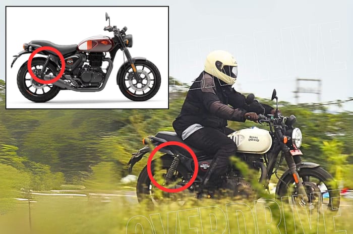 Royal Enfield Hunter spotted with LED headlight, new shocks